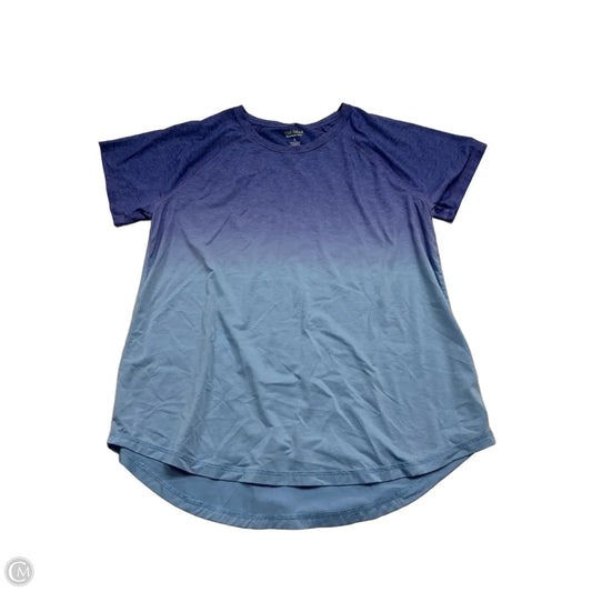 Athletic Top Short Sleeve By Tek Gear In Blue, Size: L