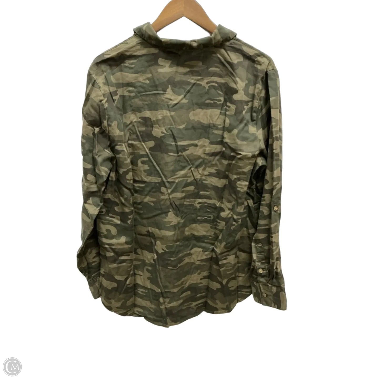 Top Long Sleeve By Social Standard By Sanctuary In Camouflage Print, Size: L
