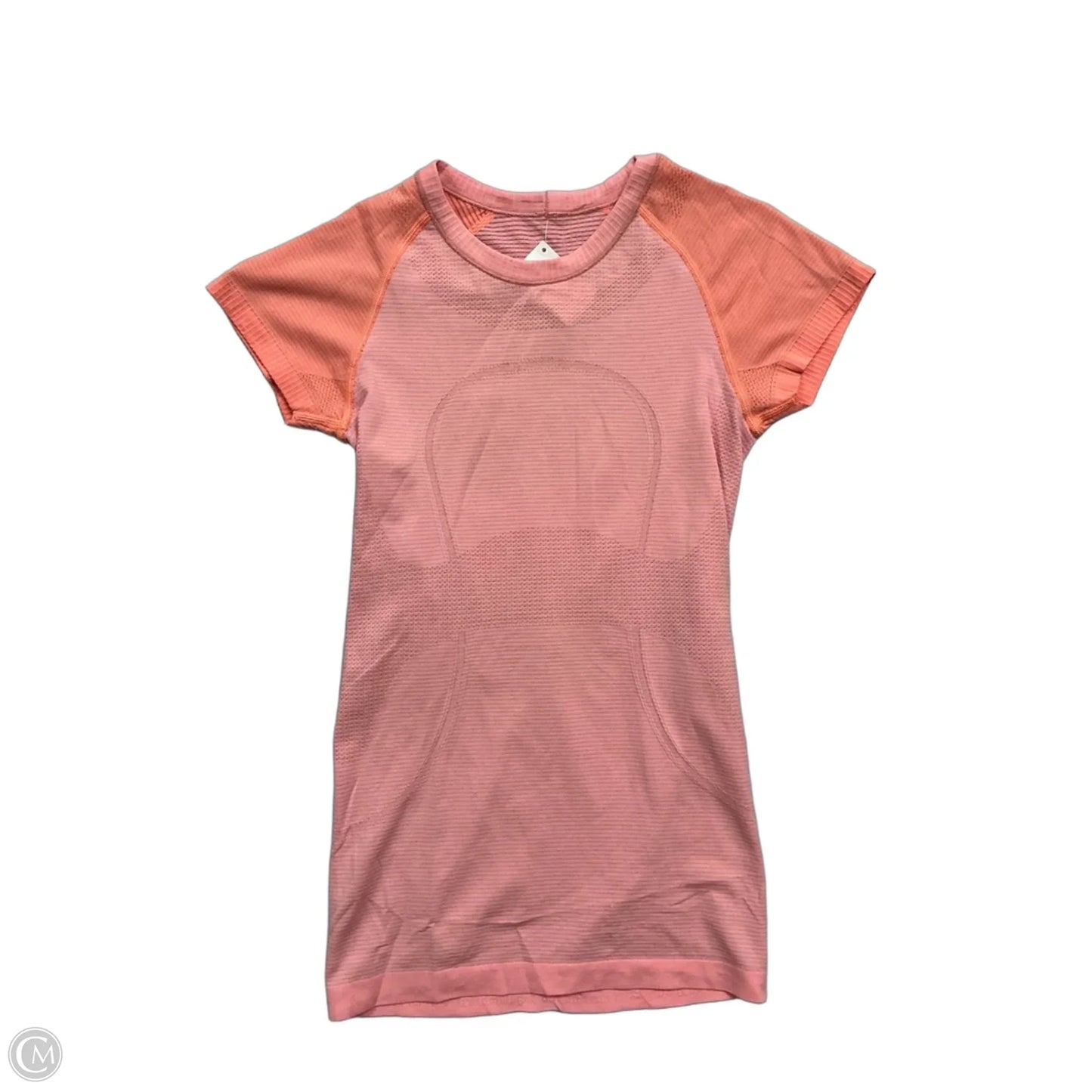 Athletic Top Short Sleeve By Lululemon In Pink, Size: Xs