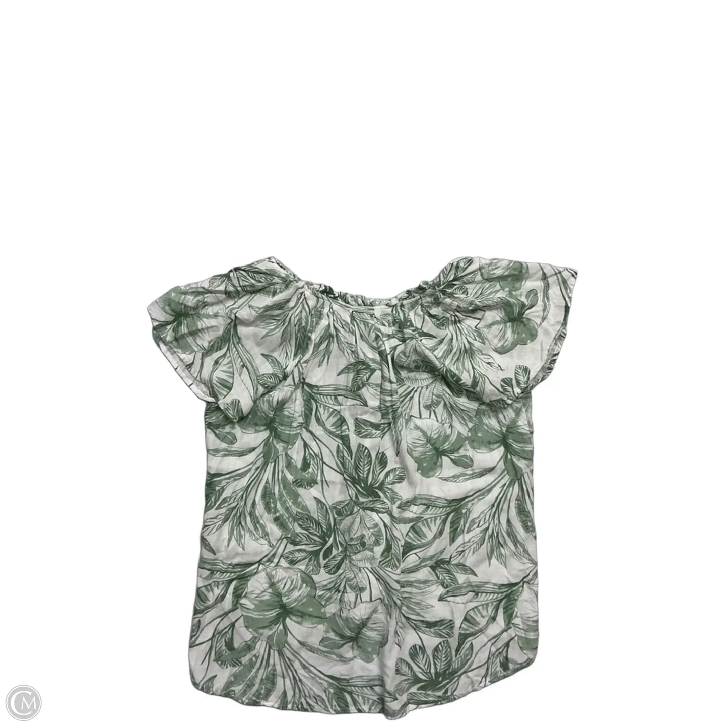 Top Short Sleeve By Club Z In Tropical Print, Size: M
