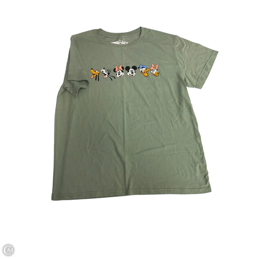Top Short Sleeve By Disney In Green, Size: 1x