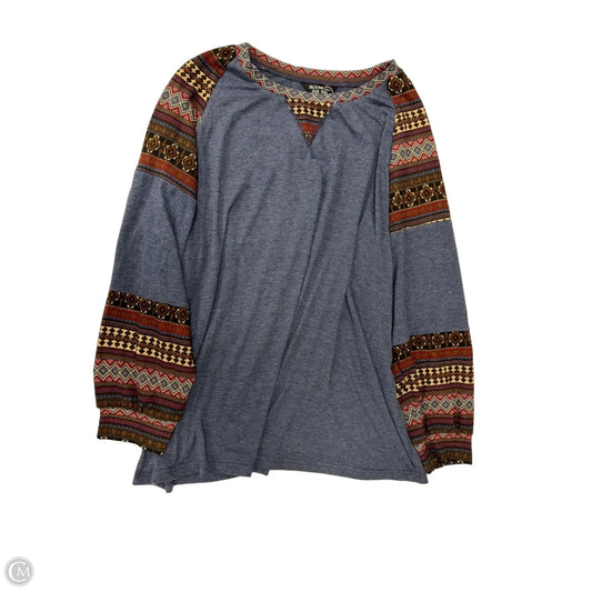 Top Long Sleeve By Bloomchic In Multi-colored, Size: 1x