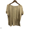Top Short Sleeve By Max Studio In Tan, Size: 2x