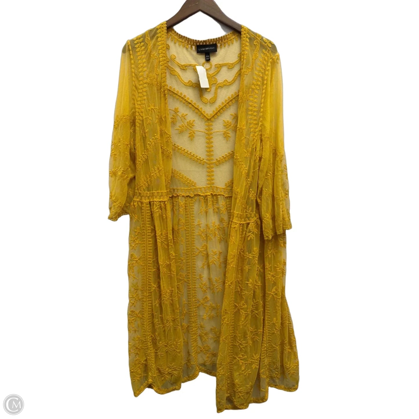 Kimono By Lane Bryant In Yellow, Size: 1x