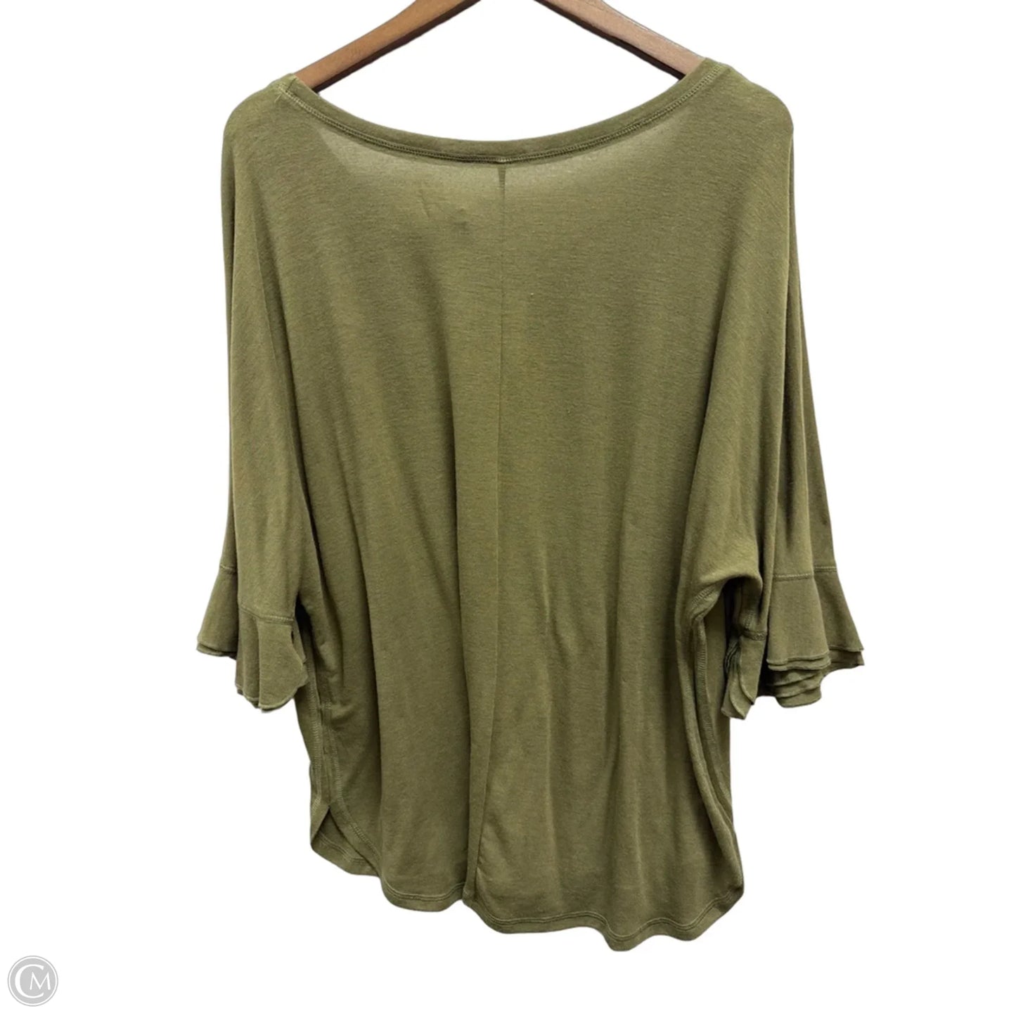 Top 3/4 Sleeve By Lane Bryant In Green, Size: 1x