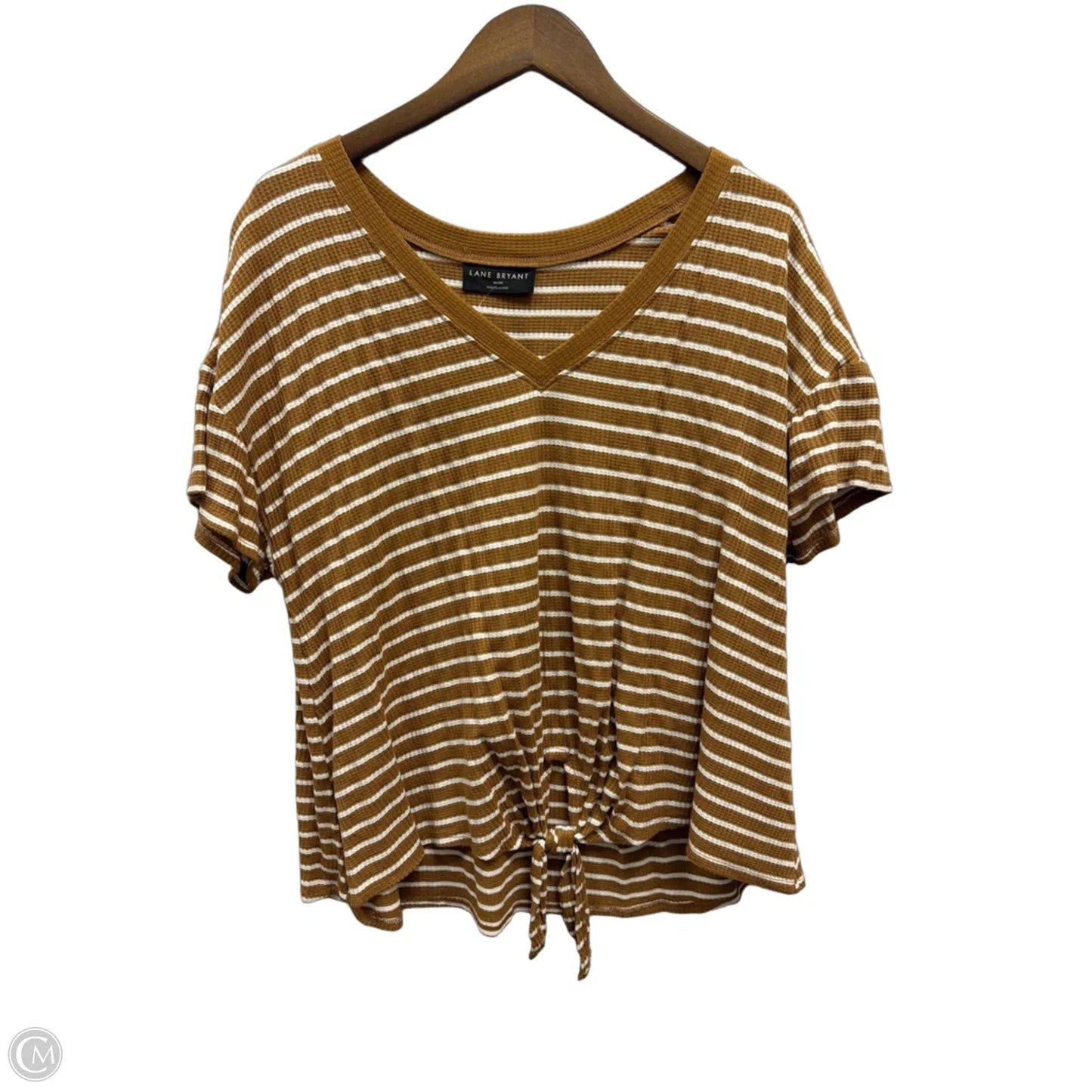 Top Short Sleeve By Lane Bryant In Striped Pattern, Size: 1x