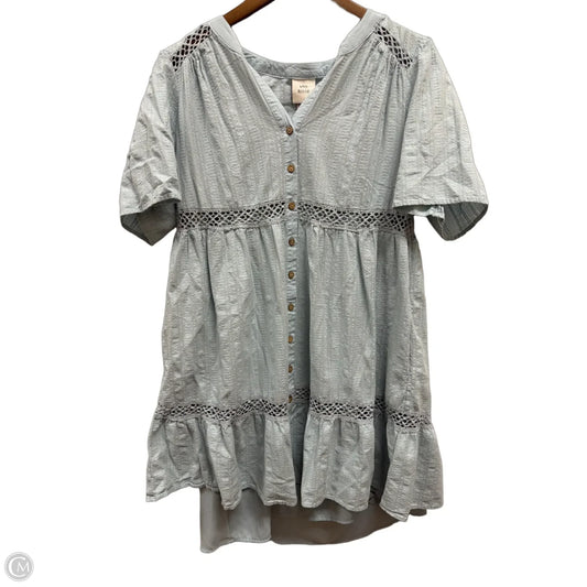 Dress Casual Midi By Knox Rose In Blue, Size: Xl