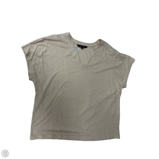 Top Short Sleeve By Charlie B In Cream, Size: M