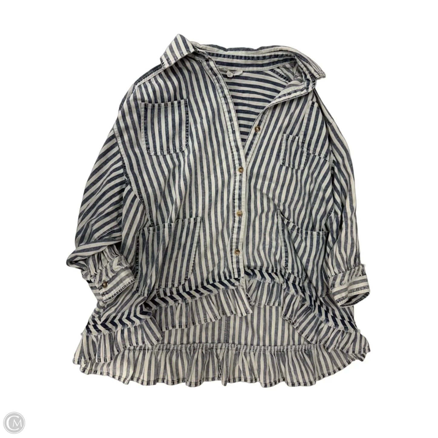 Top Long Sleeve By Clothes Mentor In Striped Pattern, Size: S