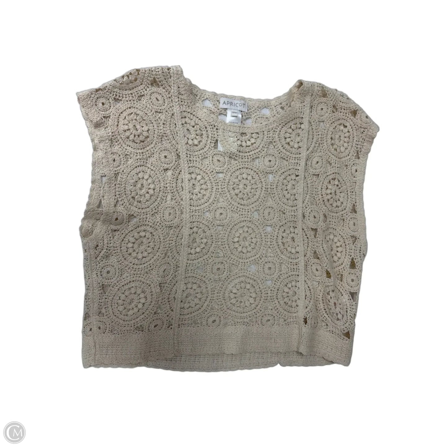 Top Short Sleeve By Clothes Mentor In Cream, Size: M