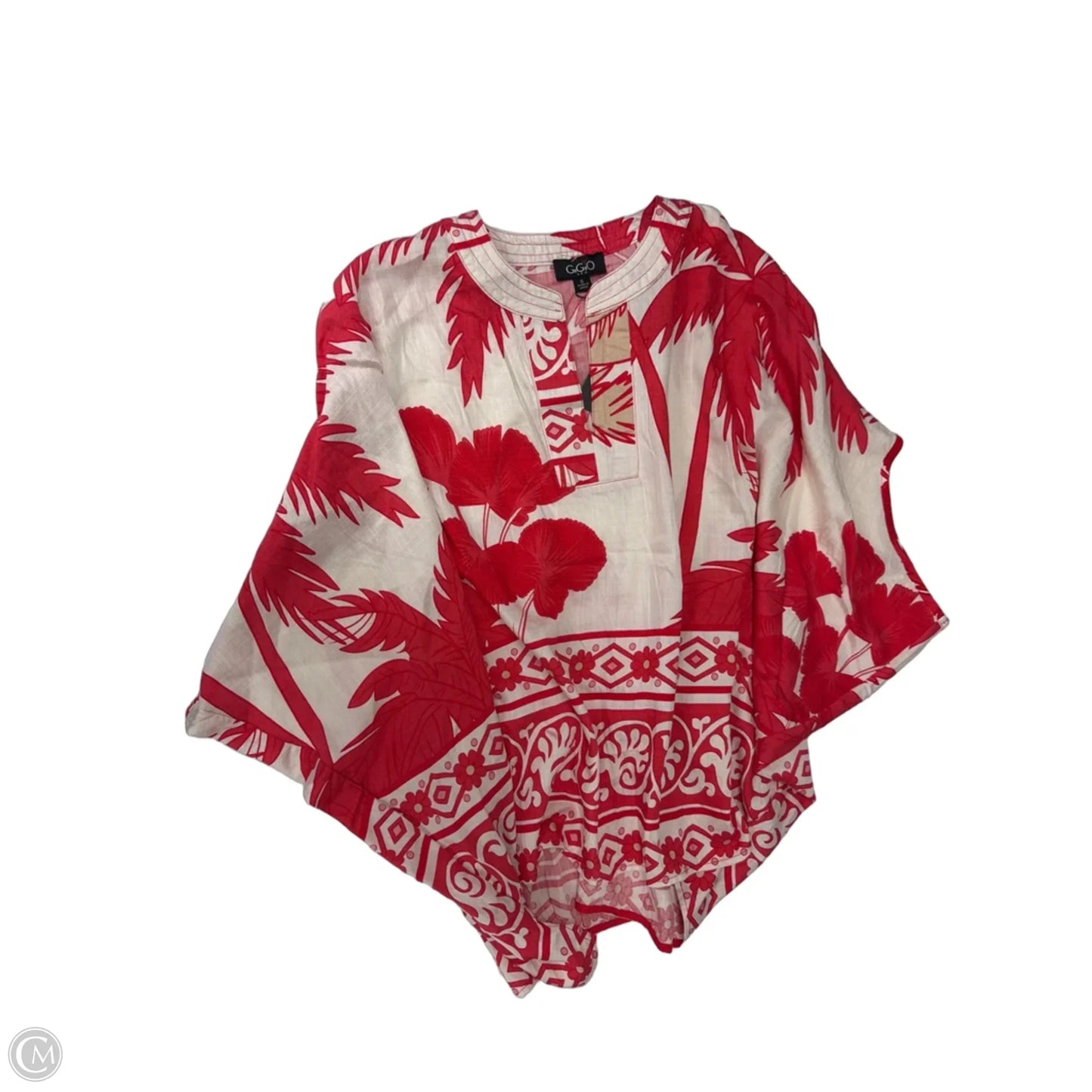 Top Short Sleeve By Gigio In Red & White, Size: S