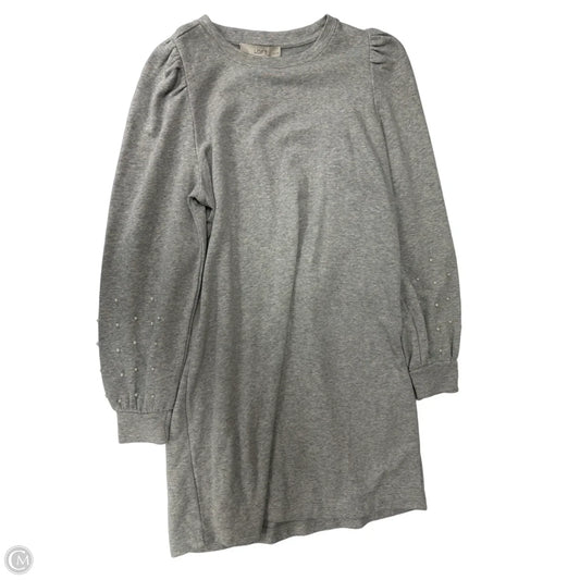 Dress Casual Midi By Loft In Grey, Size: Mp