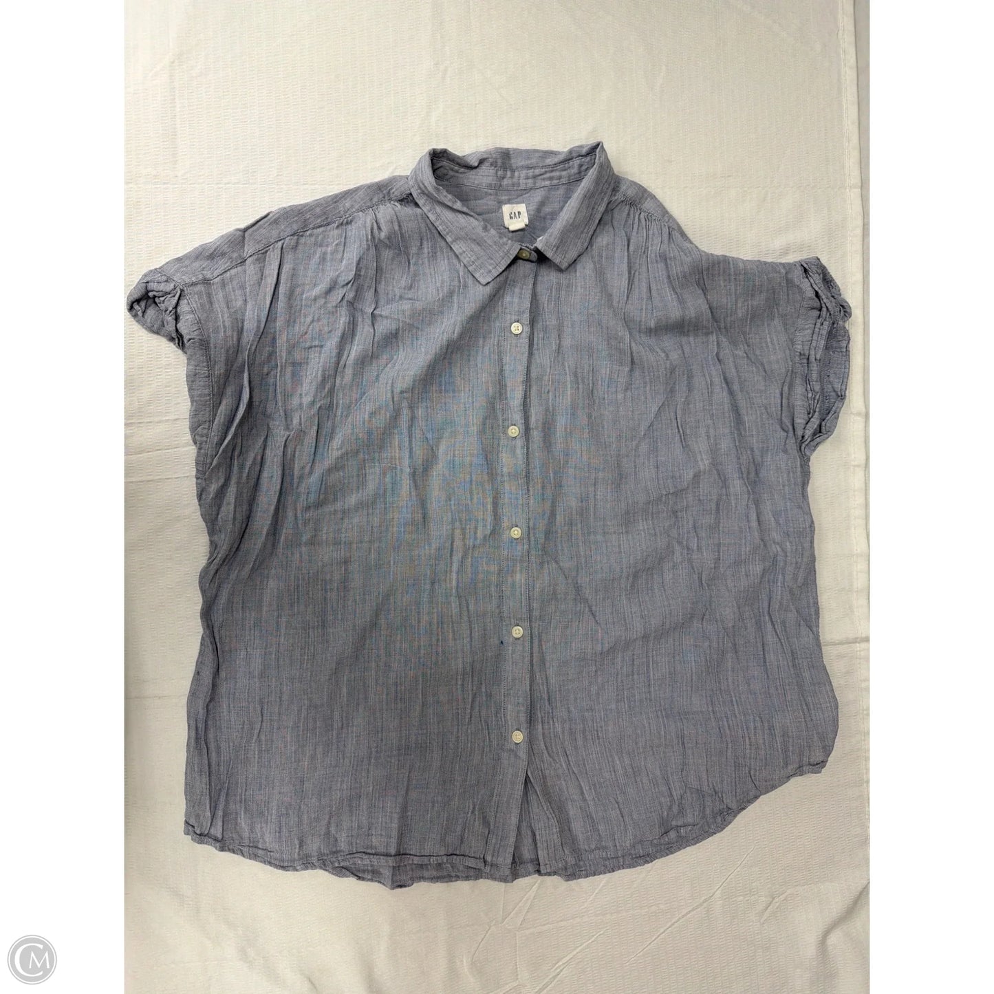 Top Short Sleeve By Gap In Blue, Size: Xl