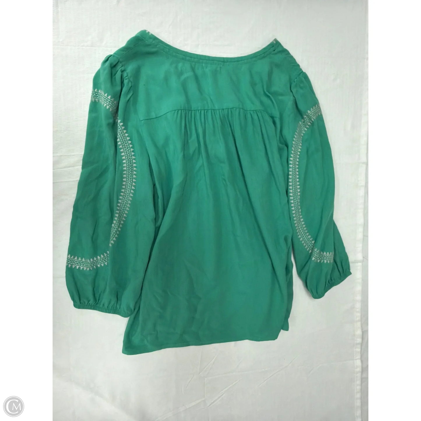 Top 3/4 Sleeve By Mason & Belle In Teal, Size: M