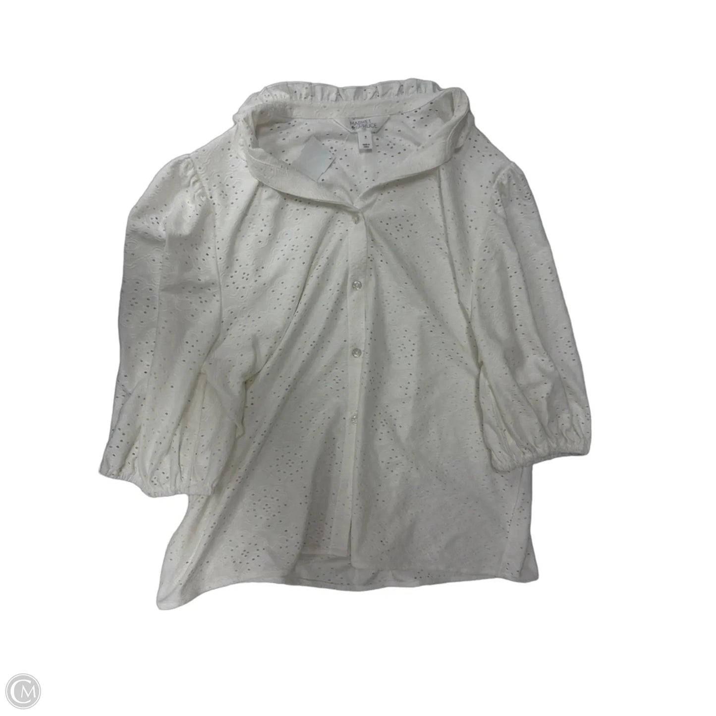 Top Short Sleeve By Market & Spruce In White, Size: M