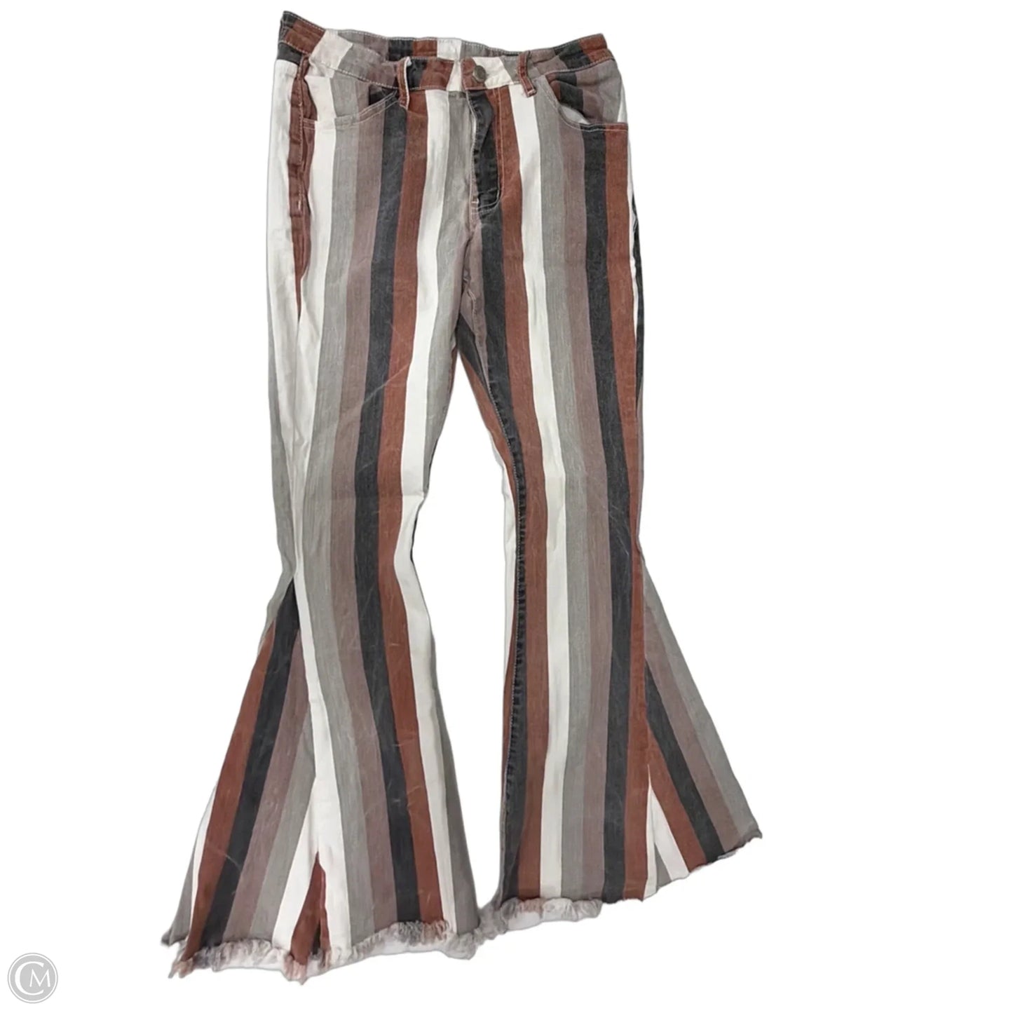 Jeans Flared By Altard State In Striped Pattern, Size: 8