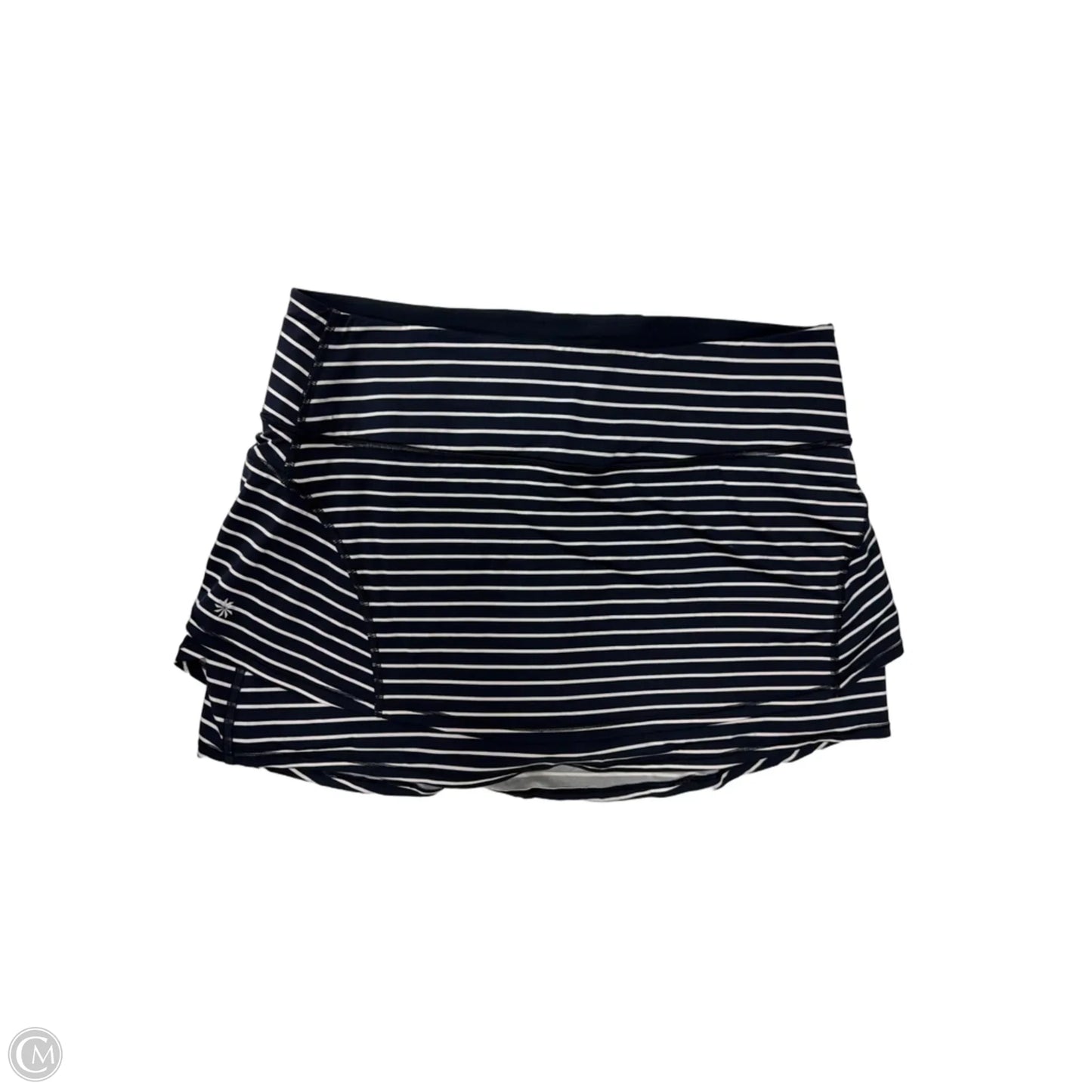 Athletic Skort By Athleta In Striped Pattern, Size: L
