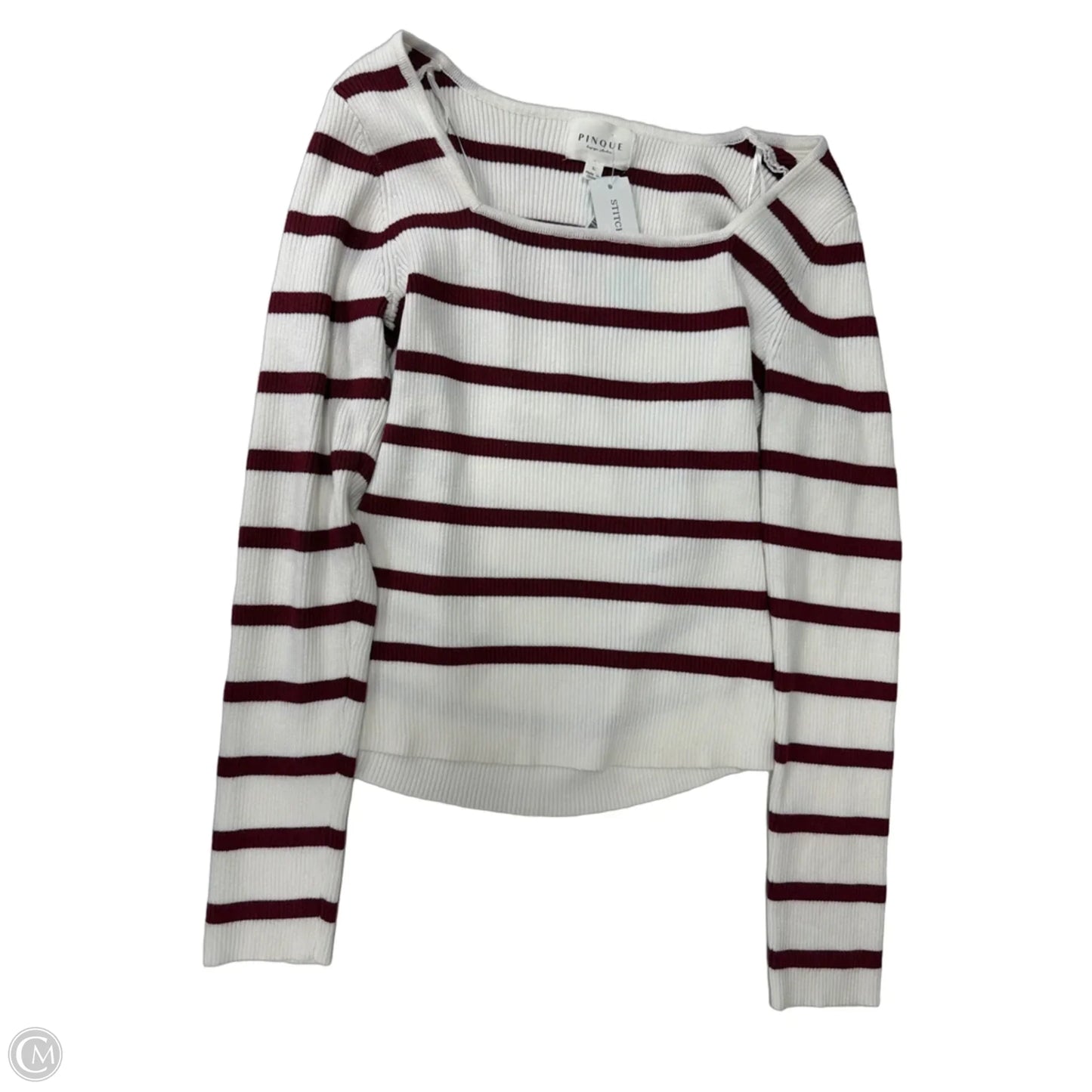 Top Long Sleeve By Clothes Mentor In Striped Pattern, Size: L