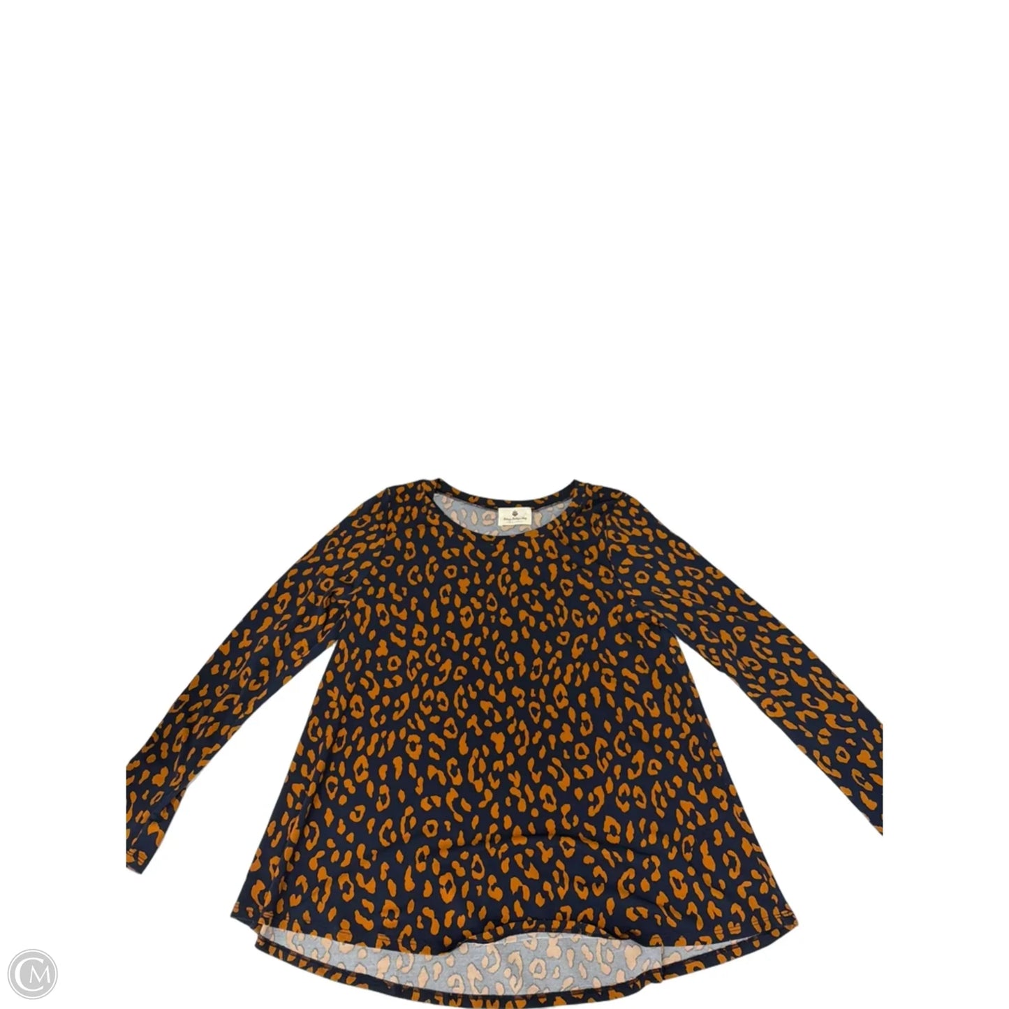 Top Long Sleeve By Betseys Boutique Shop In Blue & Brown, Size: S