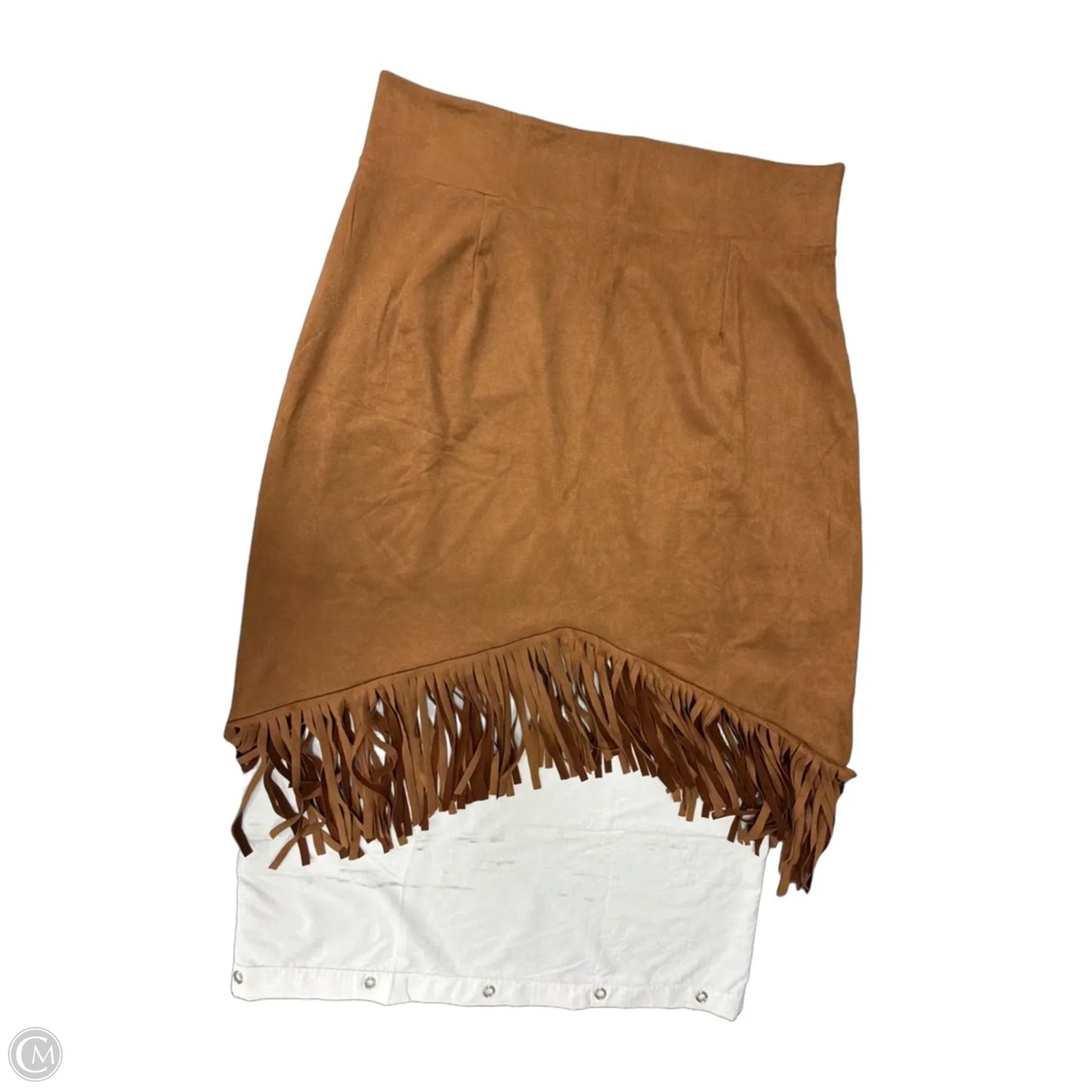 Skirt Midi By Clothes Mentor In Brown, Size: 3x
