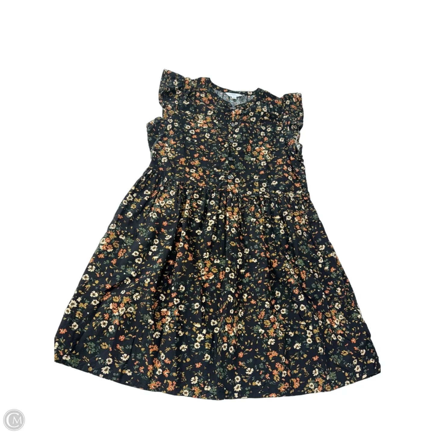 Dress Casual Midi By Time And Tru In Floral Print, Size: M