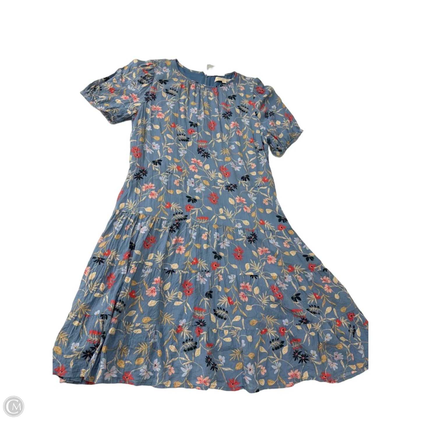 Dress Casual Midi By Loft In Floral Print, Size: L
