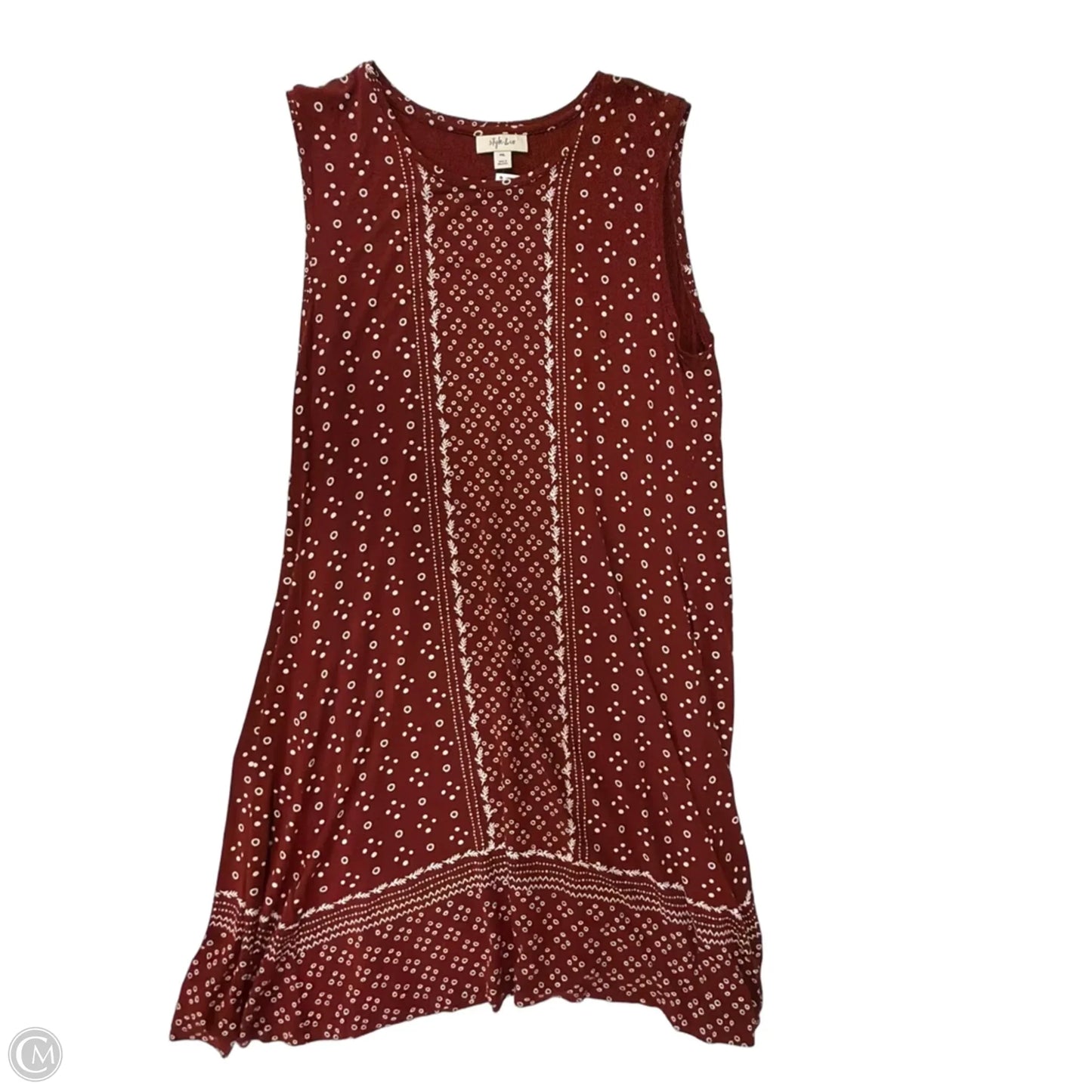 Dress Casual Short By Style And Company In Red, Size: Xlp