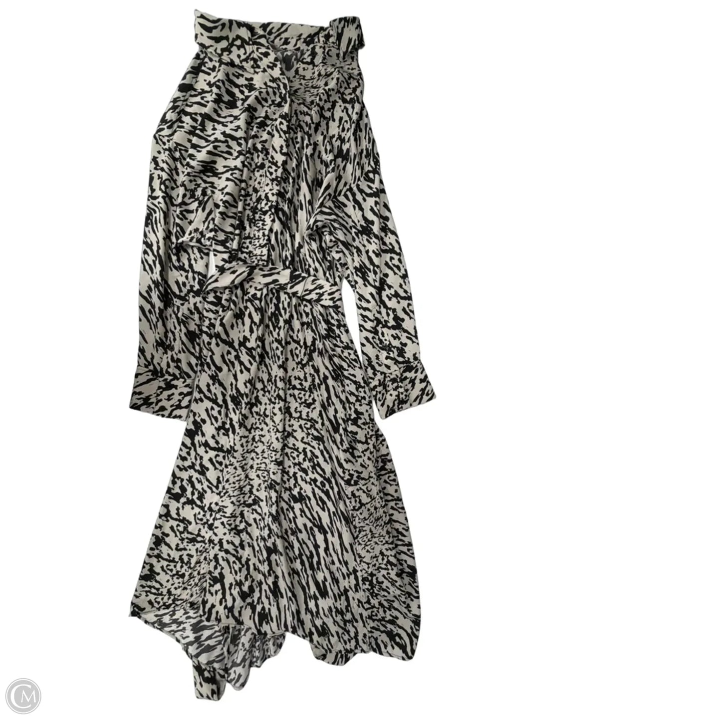 Dress Casual Midi By H&m In Black & Cream, Size: 1x