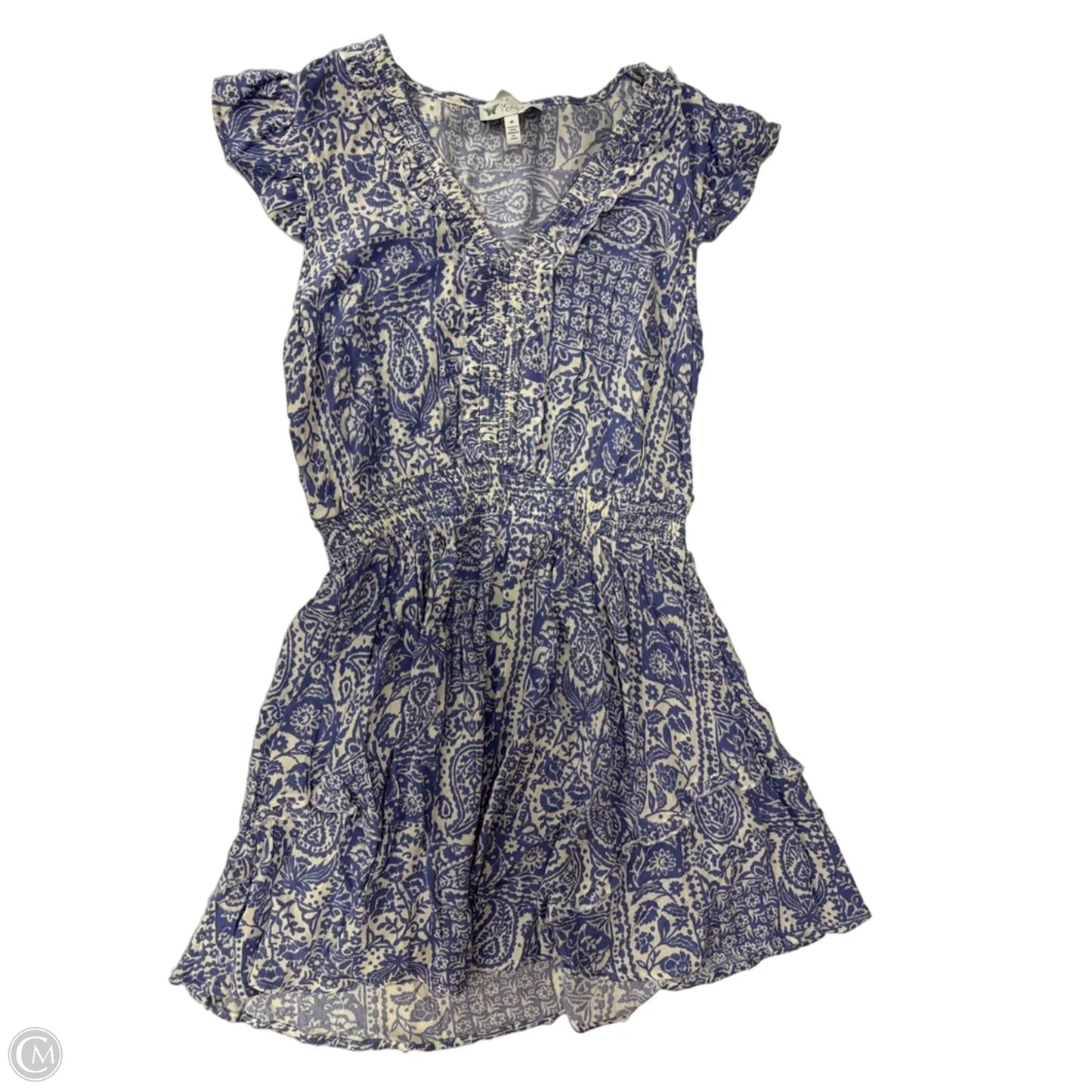 Dress Casual Short By Jessica Simpson In Blue & White, Size: M