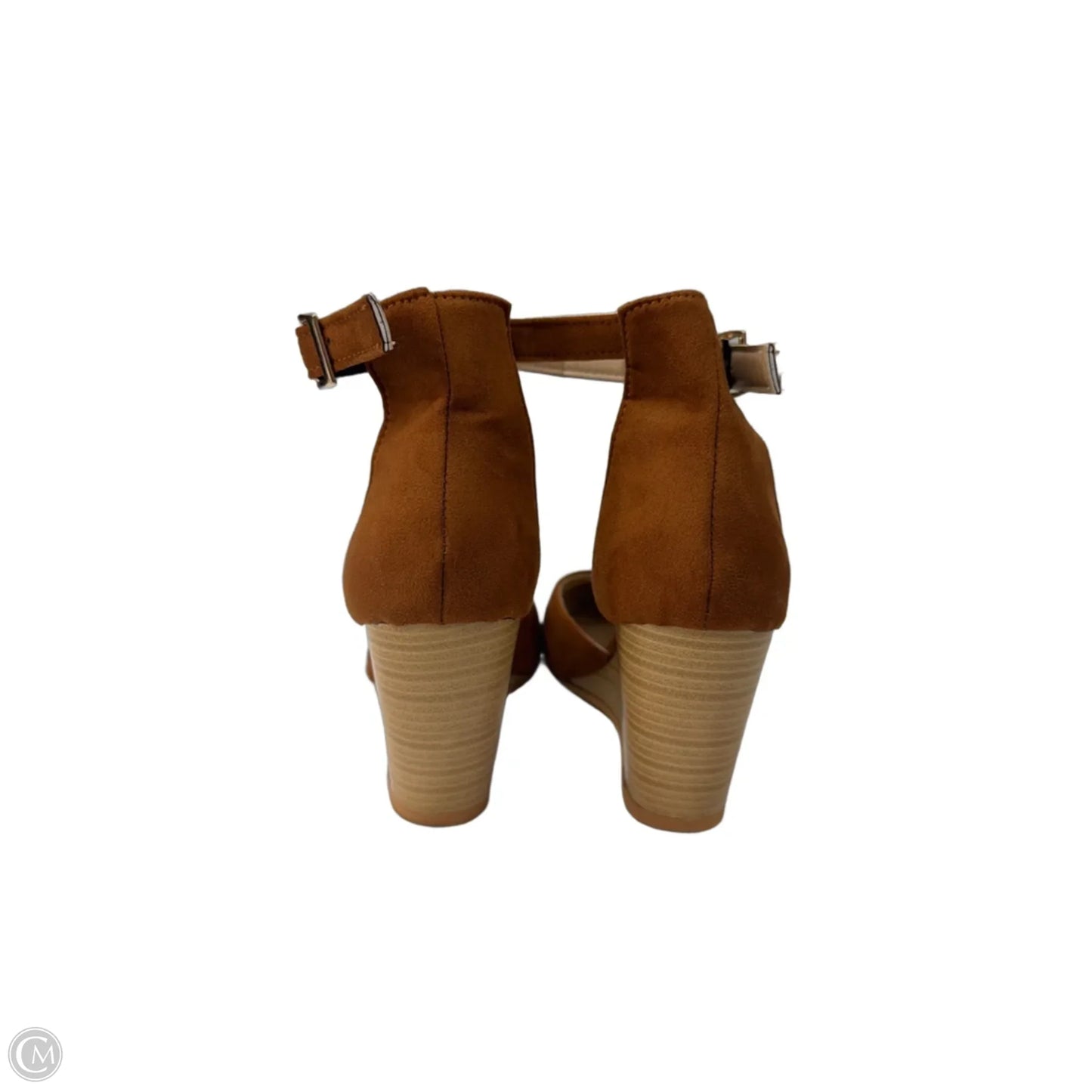 Shoes Heels Wedge By Clothes Mentor In Brown, Size: 9