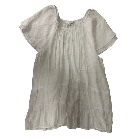 Top Short Sleeve By Counterparts In White, Size: 2x