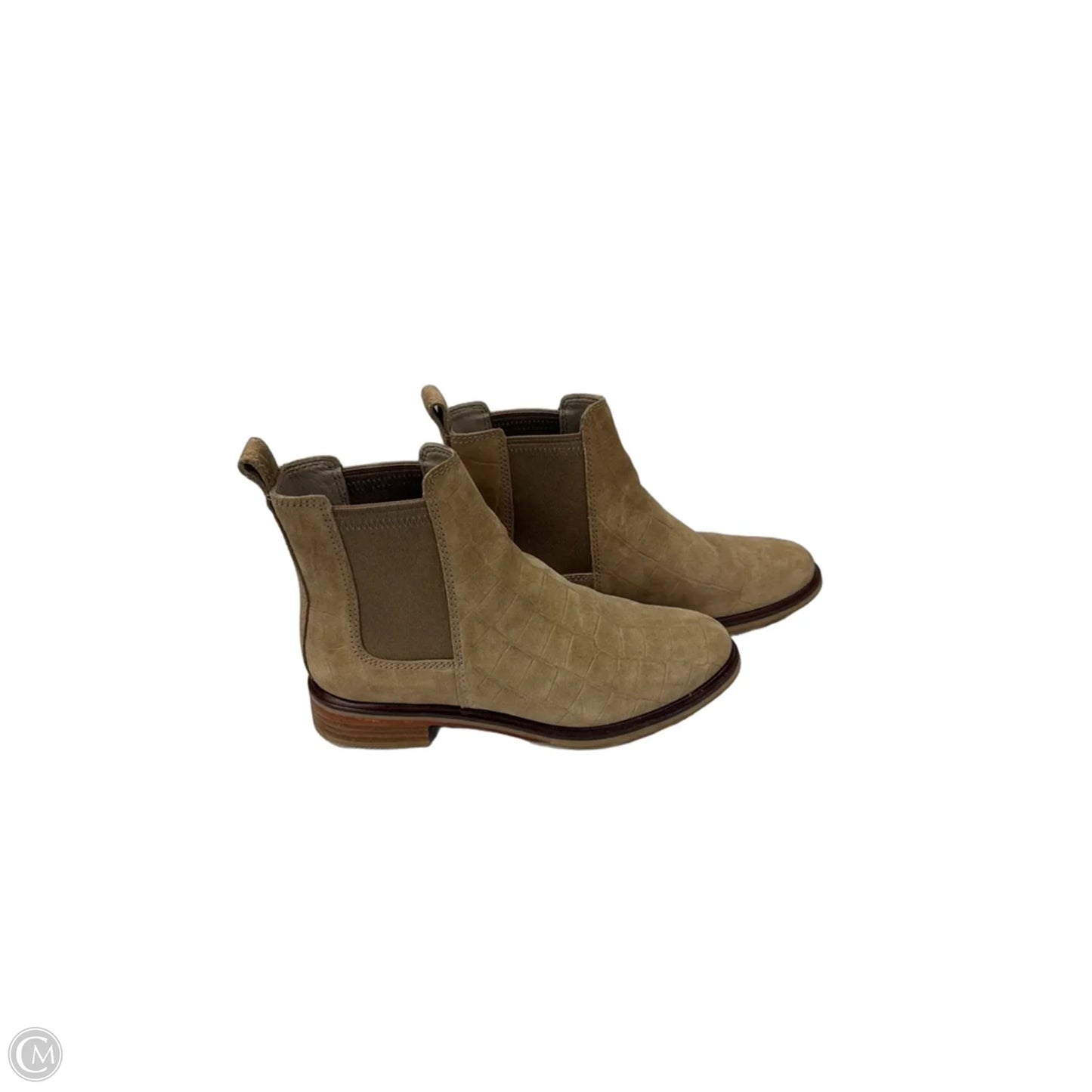 Boots Ankle Flats By Clarks In Beige, Size: 7.5