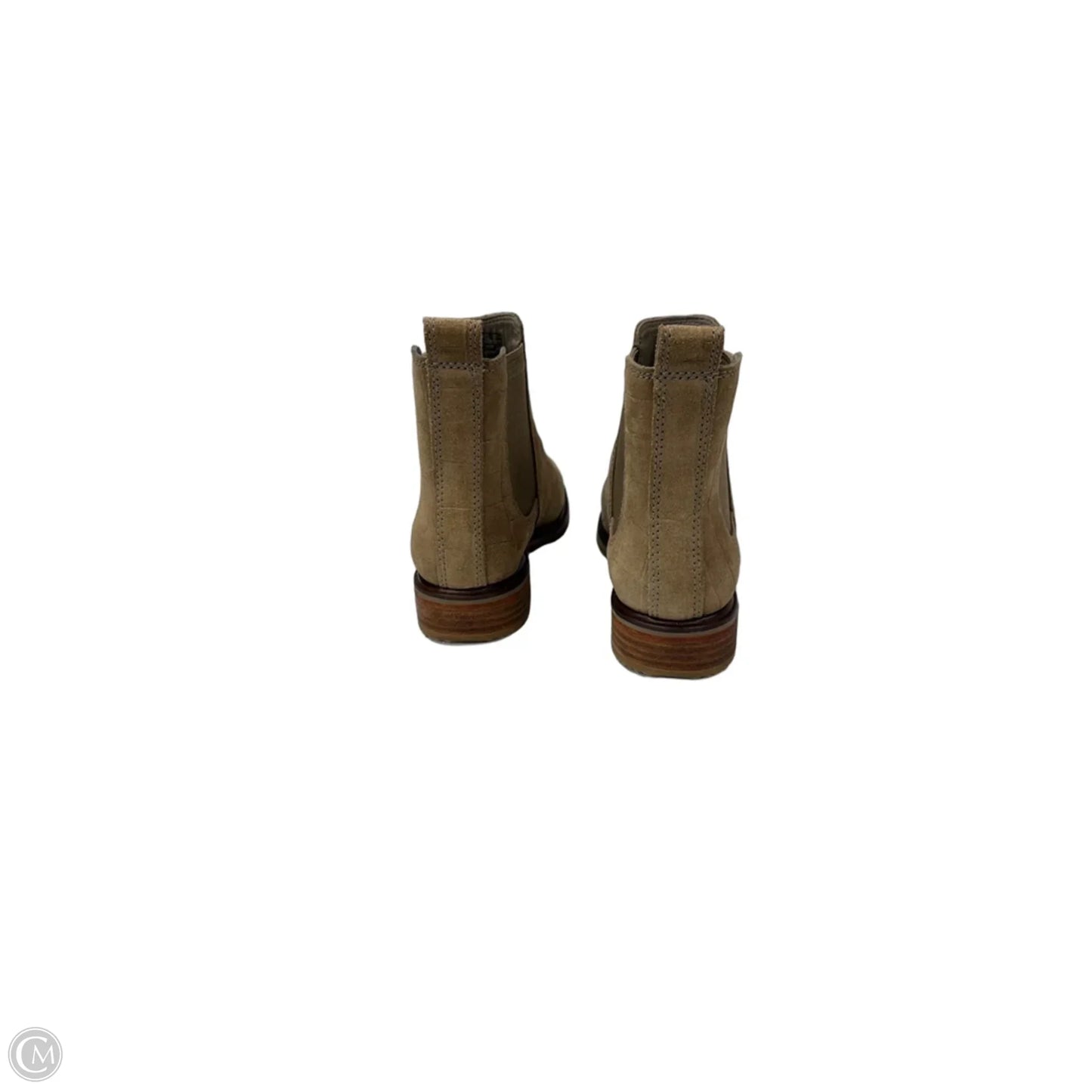 Boots Ankle Flats By Clarks In Beige, Size: 7.5