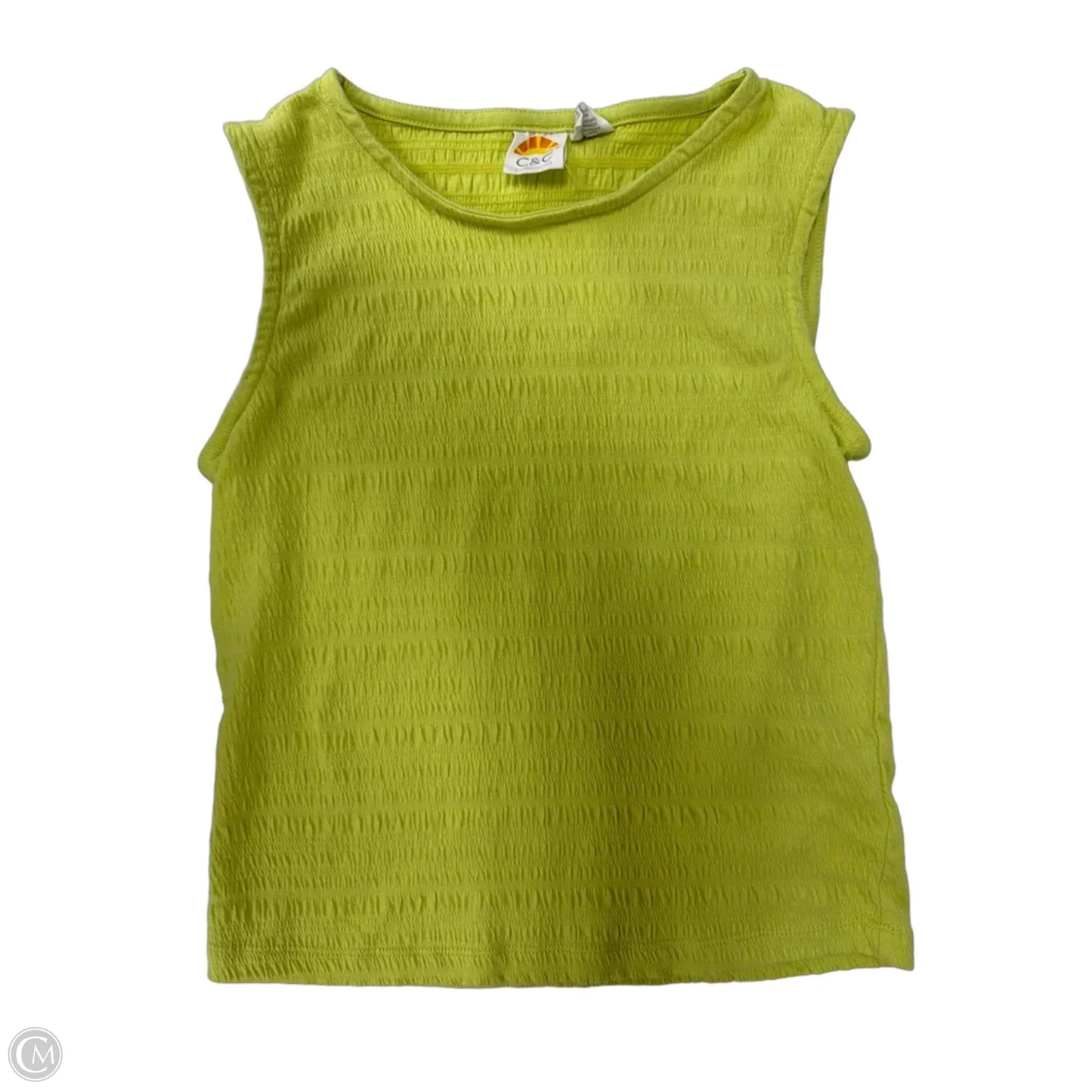 Tank Top By C And C In Chartreuse, Size: S