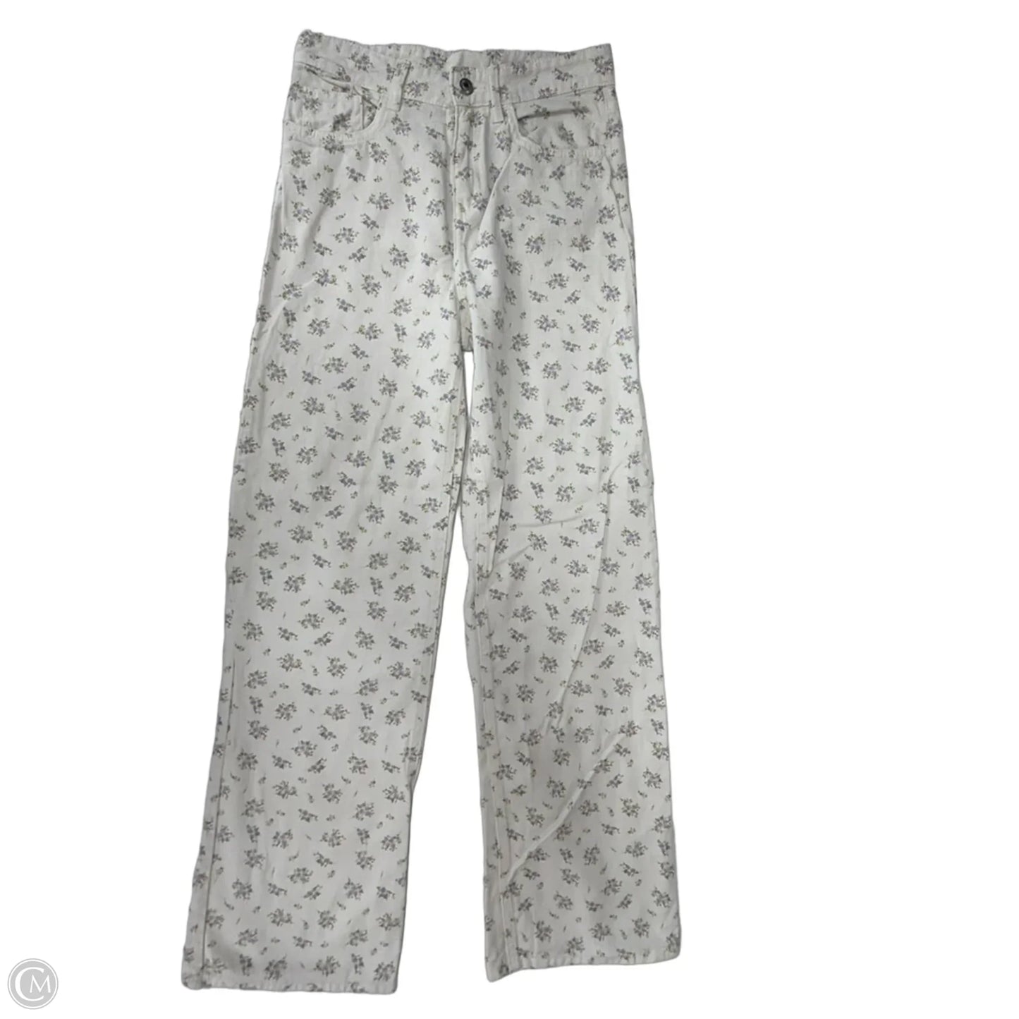 Jeans Boot Cut By H&m In Floral Print, Size: 2