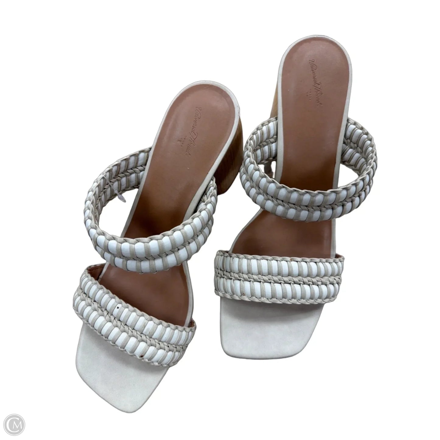 Sandals Heels Block By Universal Thread In Beige, Size: 11