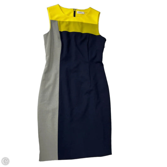 Dress Work By Calvin Klein In Multi-colored, Size: S