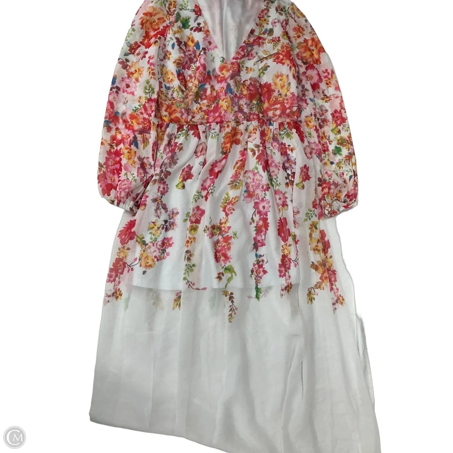 Dress Casual Midi By Cmf In Floral Print, Size: Xl