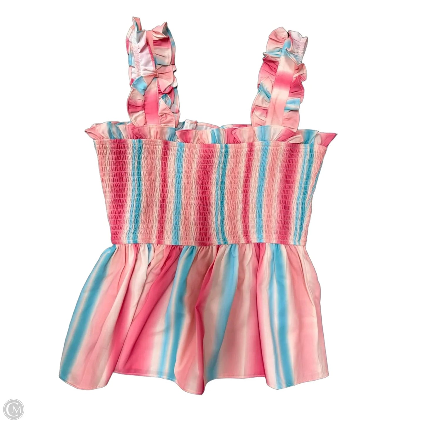 Tank Top By Pink Lily In Blue & Pink, Size: M