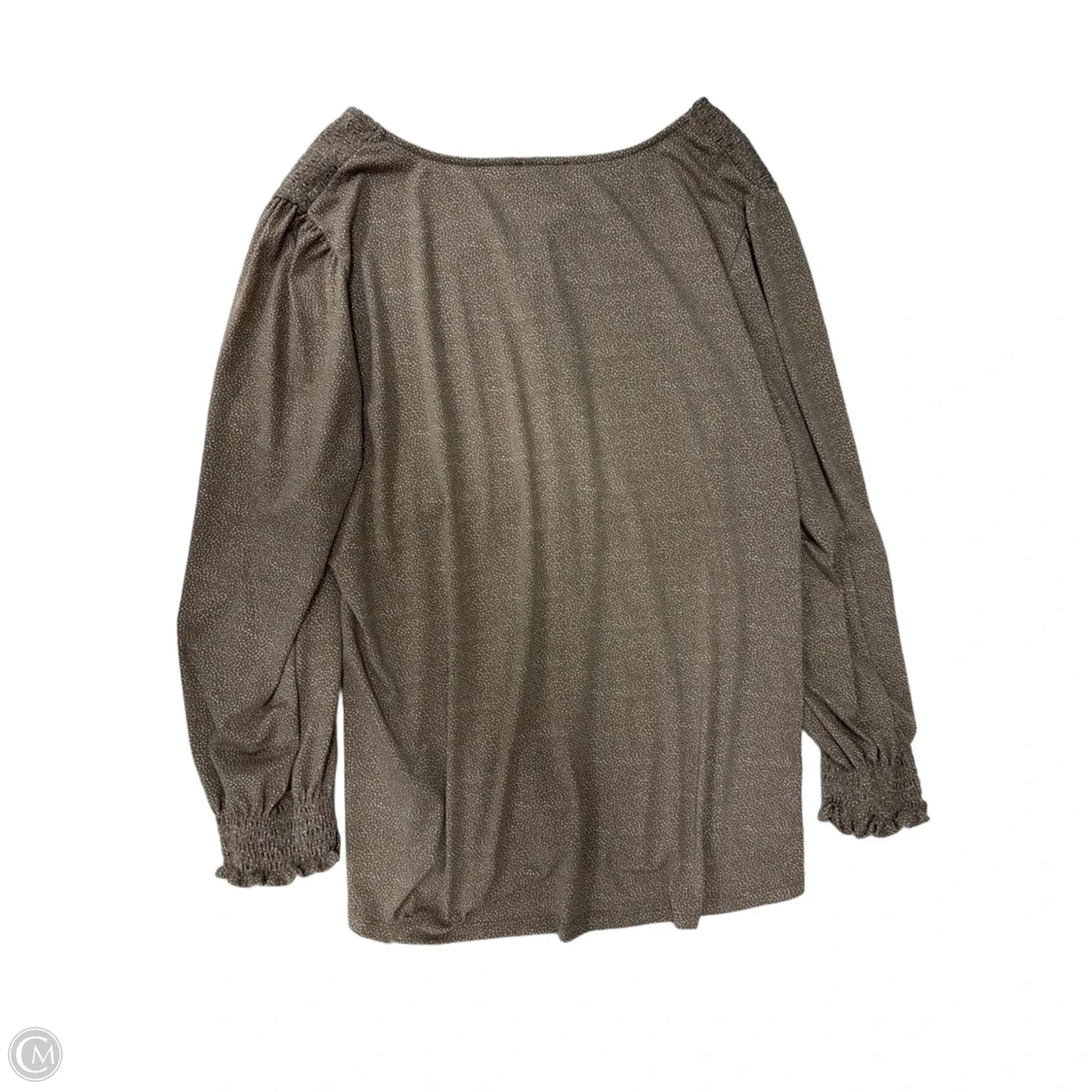 Top Long Sleeve By Adrianna Papell In Tan, Size: 1x