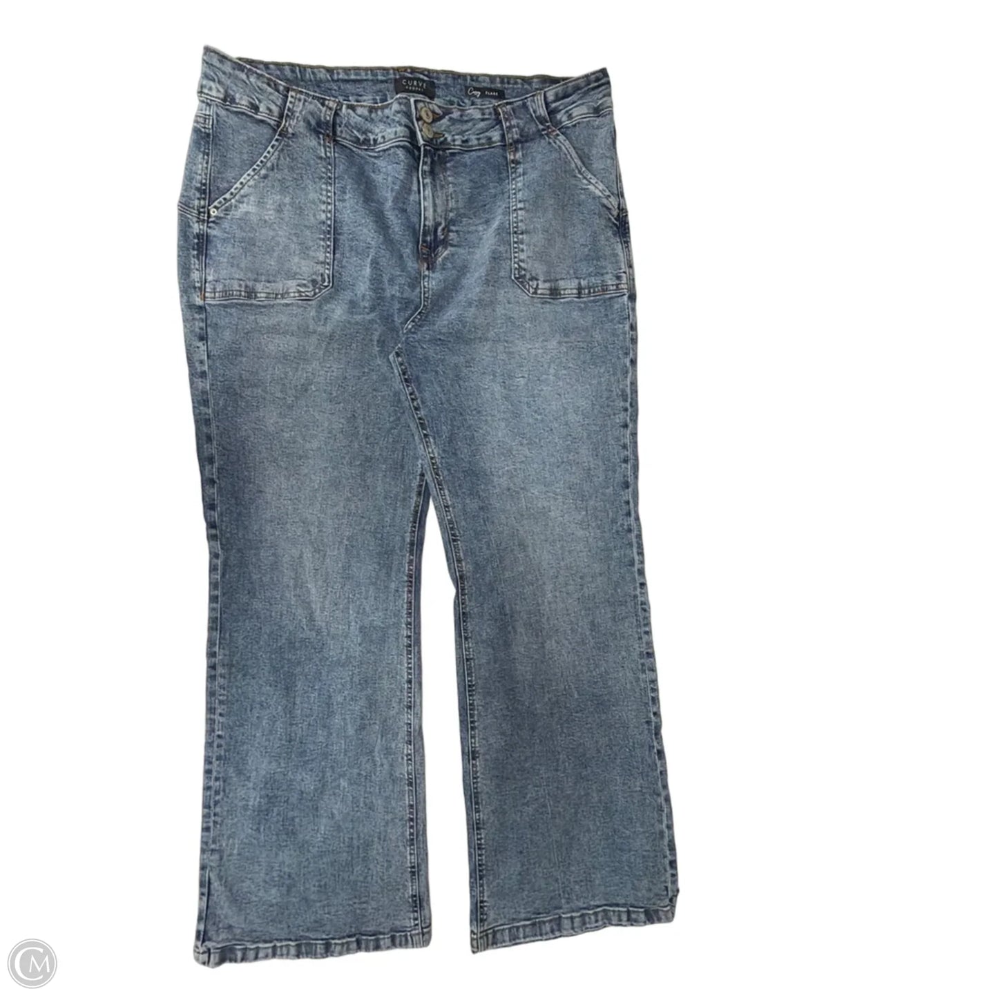 Jeans Flared By Curve Appeal In Blue, Size: 16
