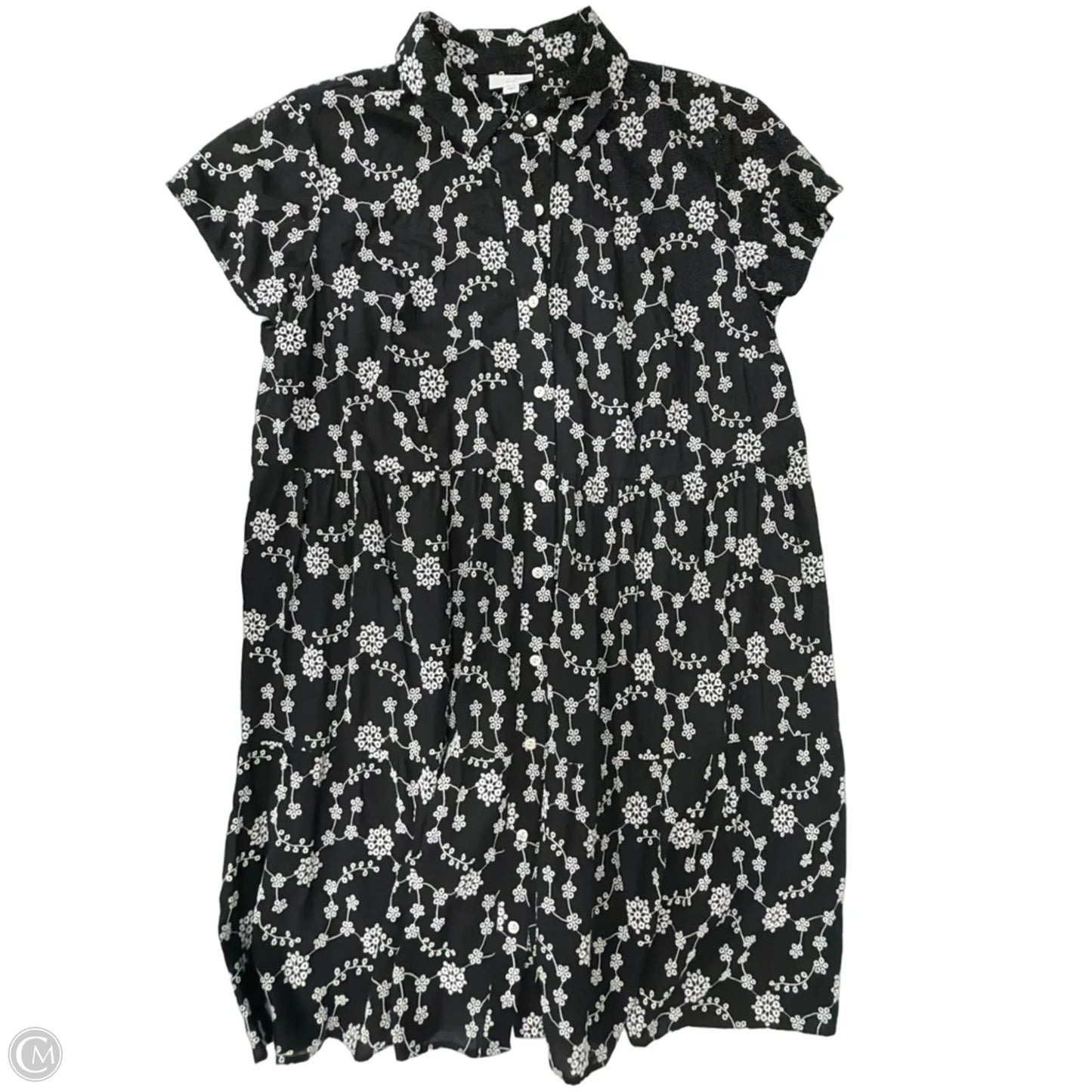 Dress Casual Midi By J. Jill In Black & White, Size: 2x