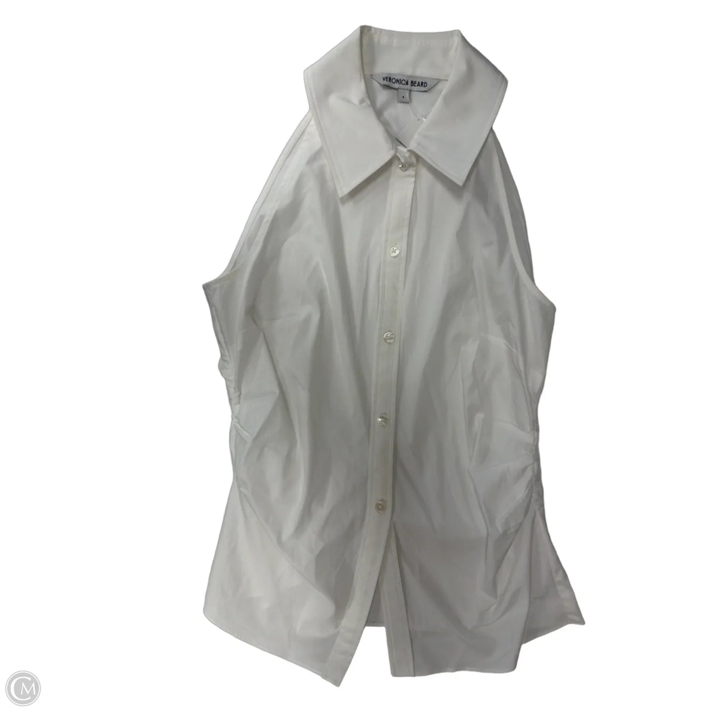 Top Sleeveless By Veronica Beard In White, Size: S