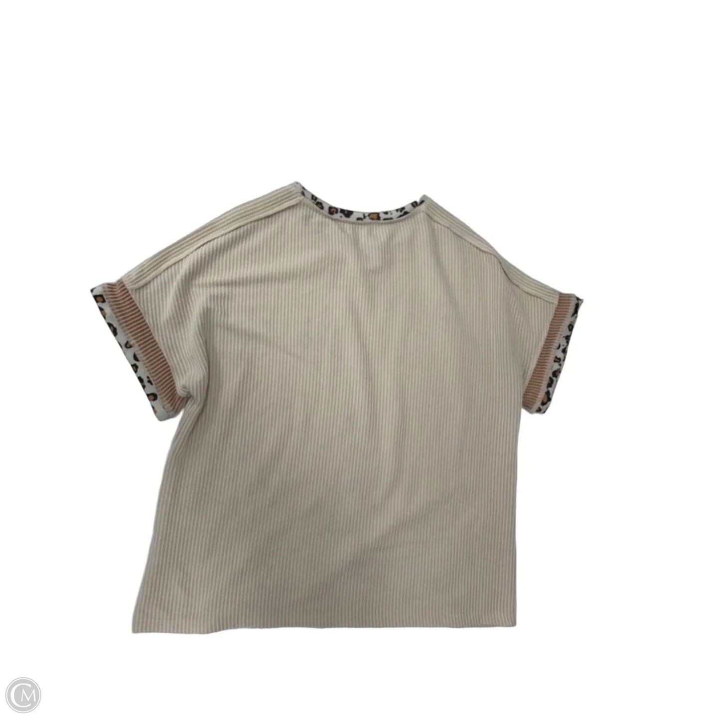 Top Short Sleeve By Cmf In Pink, Size: L