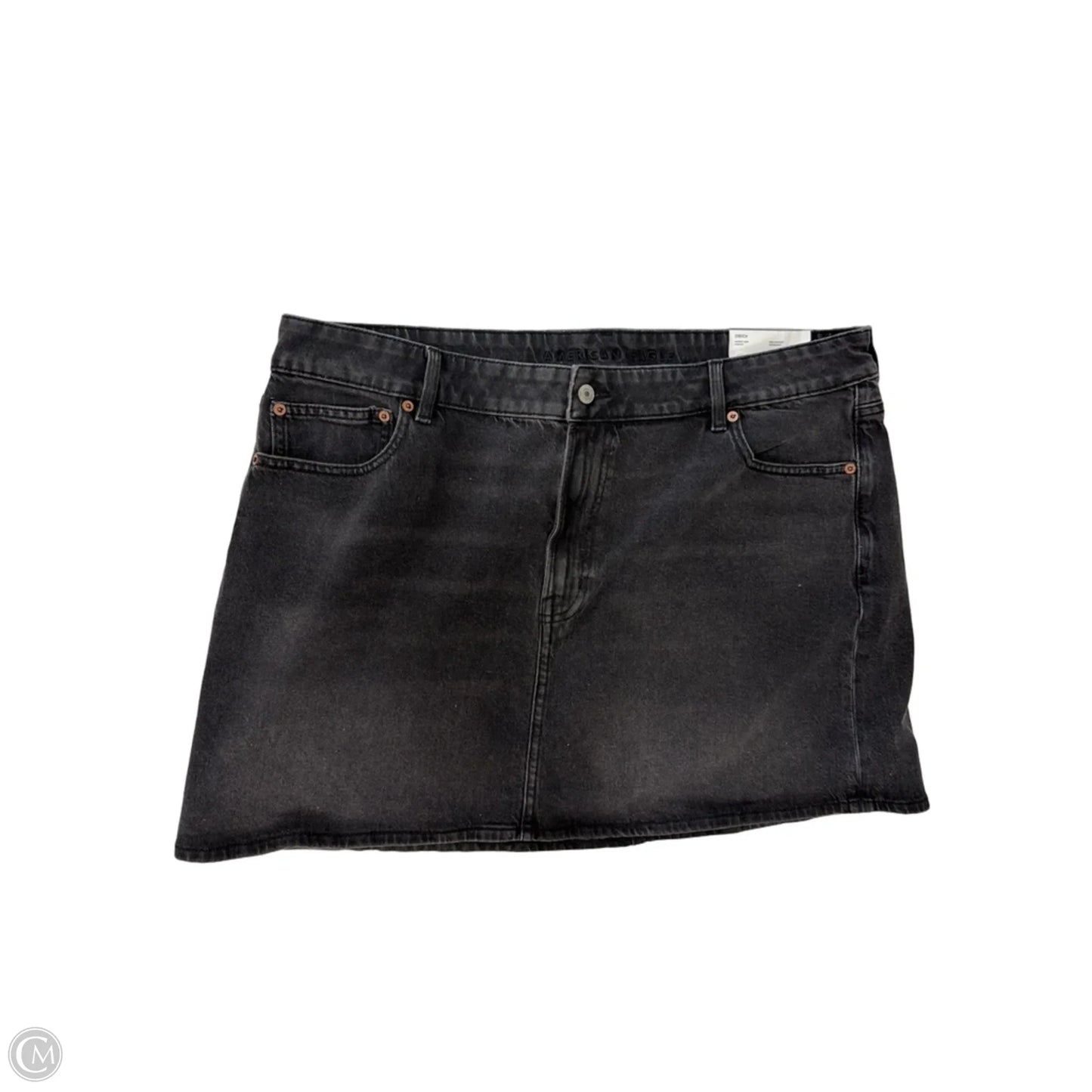 Skirt Mini & Short By American Eagle In Black Denim, Size: 1x