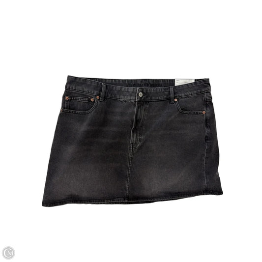 Skirt Mini & Short By American Eagle In Black Denim, Size: 1x