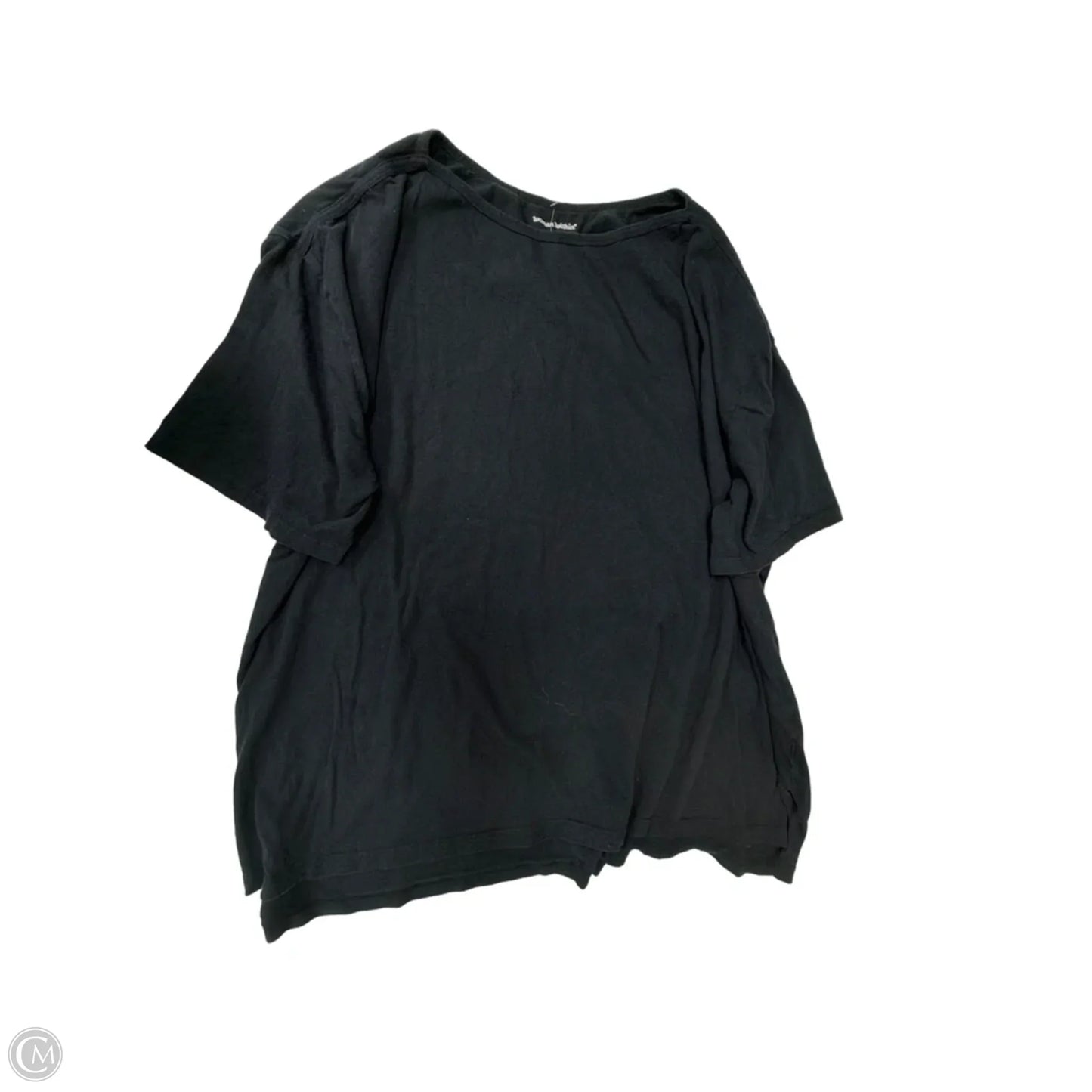 Top Short Sleeve By Woman Within In Black, Size: 4x
