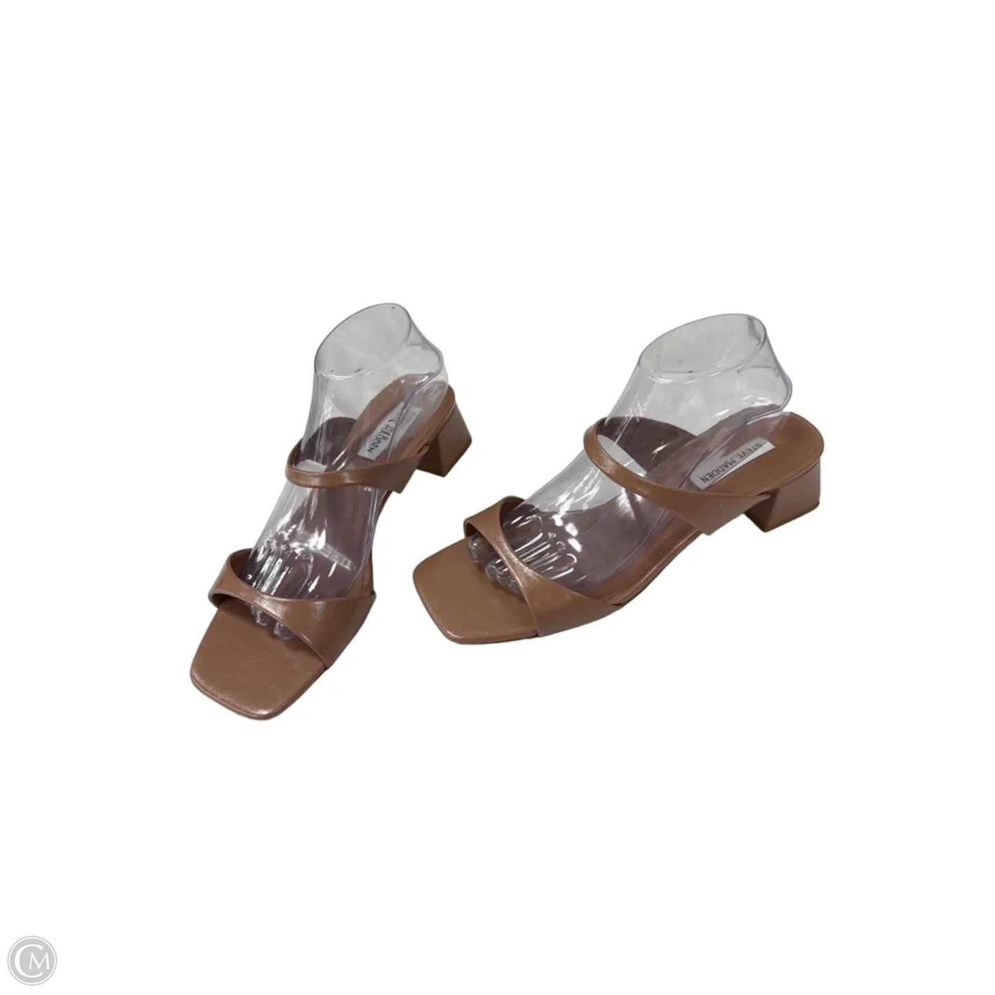 Sandals Heels Block By Steve Madden In Brown, Size: 10