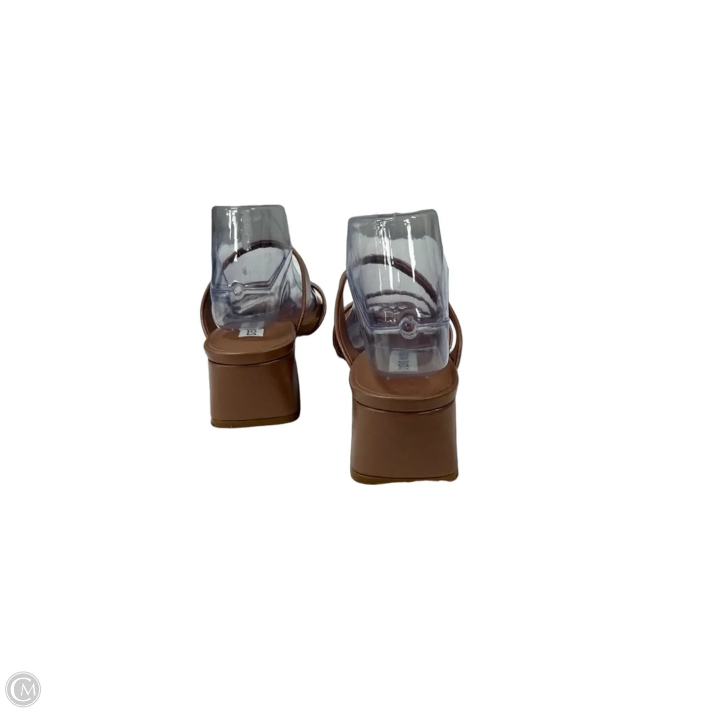 Sandals Heels Block By Steve Madden In Brown, Size: 10