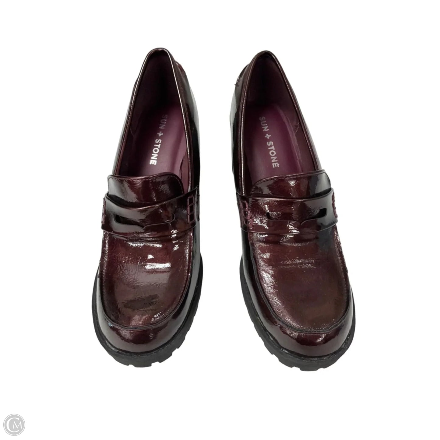 Shoes Heels Block By Clothes Mentor In Maroon, Size: 10